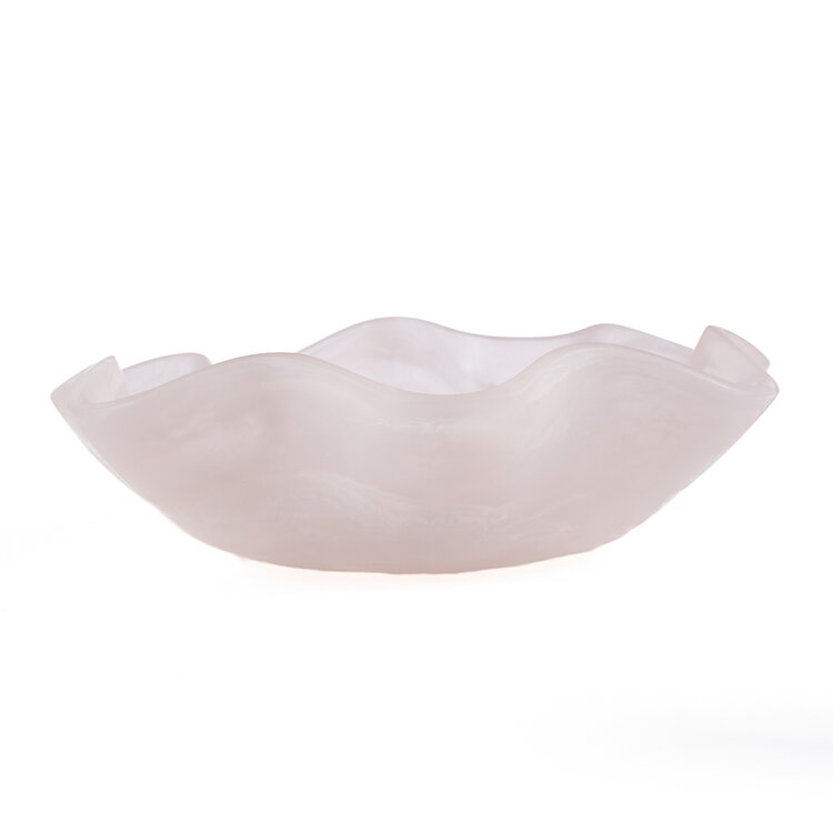 Bazar Bizar The Resin Organic Fruit Bowl - Pink White
