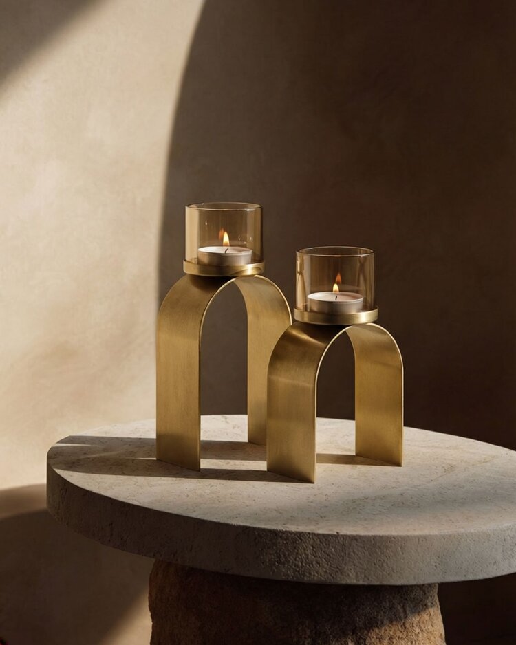 Bazar Bizar Il Portacandele Bow Glow - Oro - SET/2