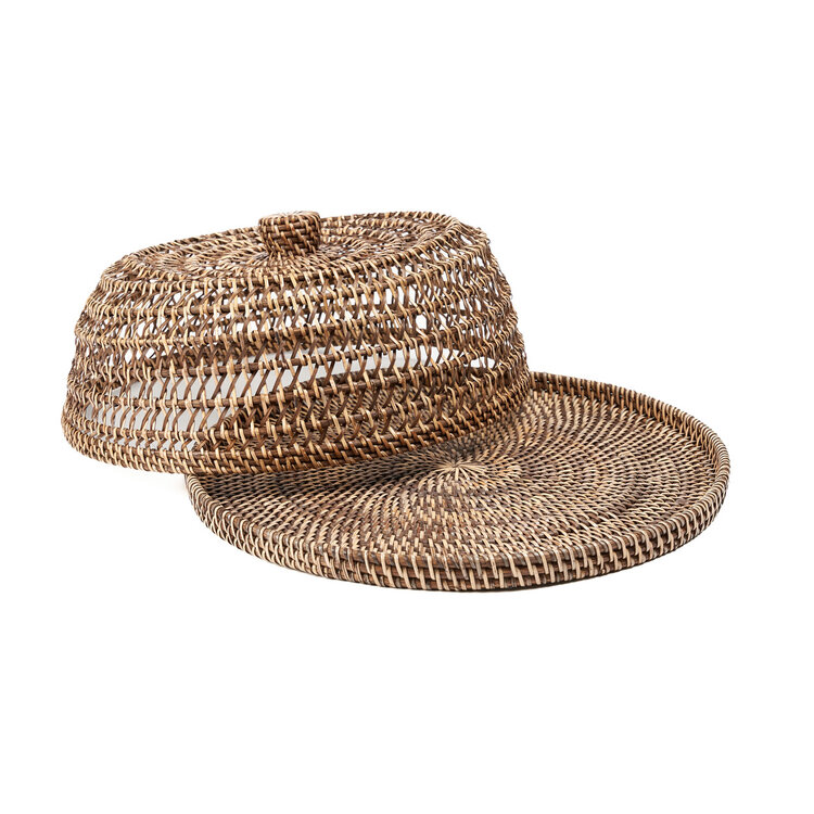 Bazar Bizar Die Rattan Speisehaube - Naturbraun - M