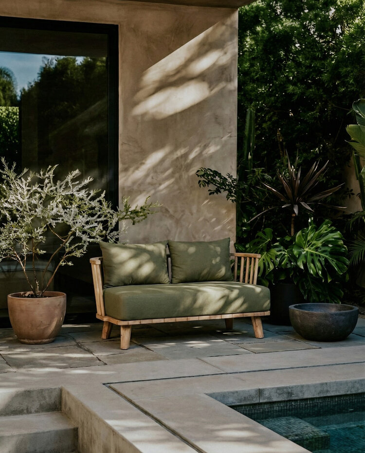 El Malawi Sofá De Dos Plazas - Alga Verde