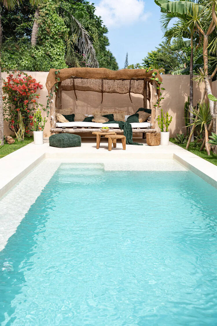 Bazar Bizar De Raffia Eye Spiegel - Naturel - M