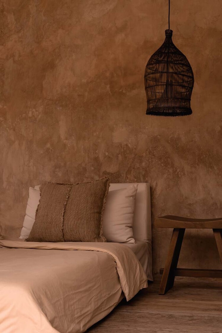 Bazar Bizar La Lampada A Sospensione Woven Bell - Noce Scuro - S