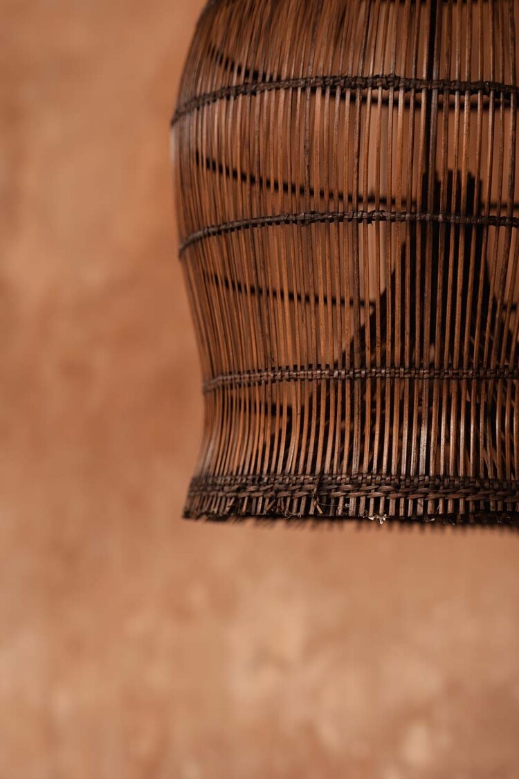 Bazar Bizar Le Luminaire Suspendu Woven Bell - Noyer Foncé - S