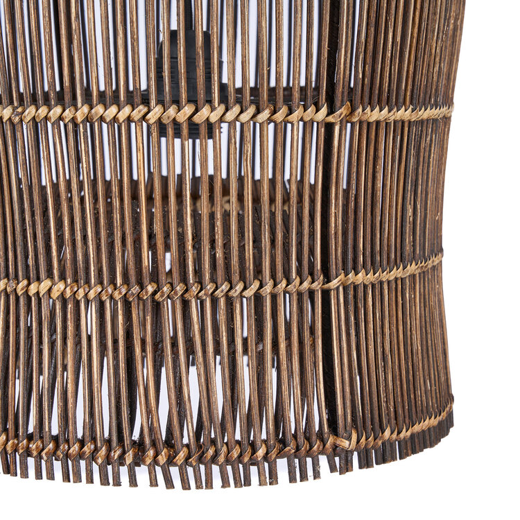 Bazar Bizar Le Luminaire Suspendu Woven Bell - Noyer Foncé - S