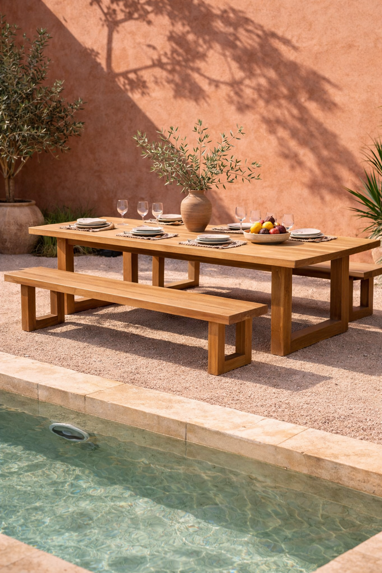 Bazar Bizar Bench With Square Foot - Natural - 220