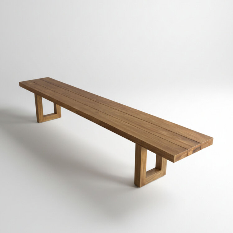 Bazar Bizar Bench With Square Foot - Natural - 280