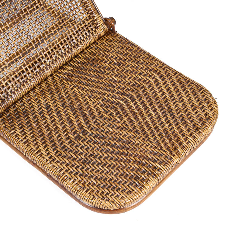 Le Fauteuil Long Rattan - Noyer Foncé