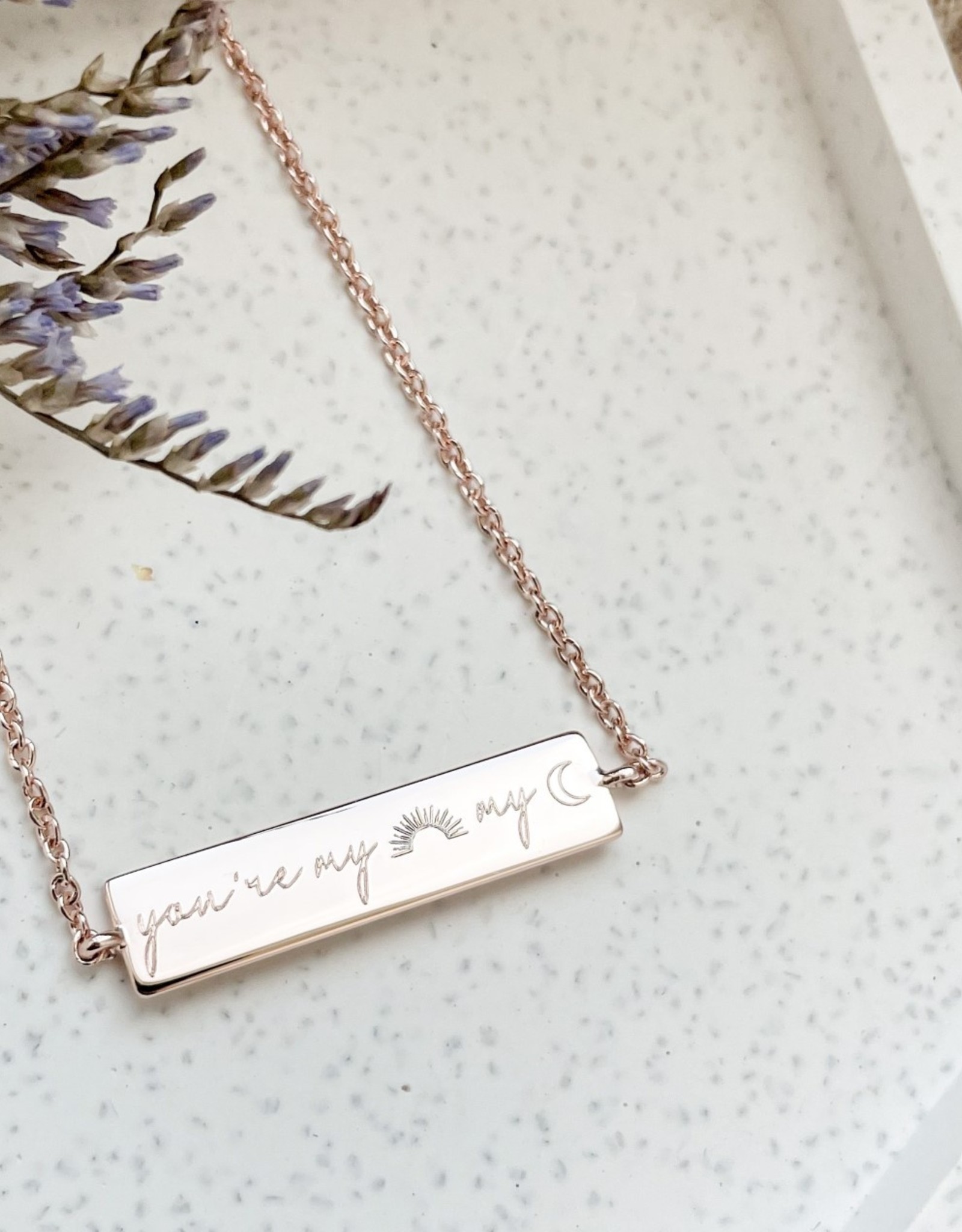 Necklace with engraved charm - from 80 euro