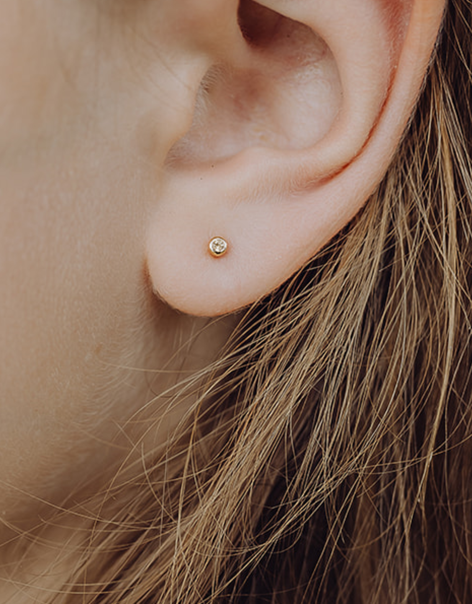 mini birthstone stud