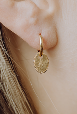 Flower ear charm - ovaal