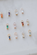 Gemstone pendant ear charm (without hoops)