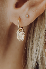 Hoops with Wild at heart ear charms