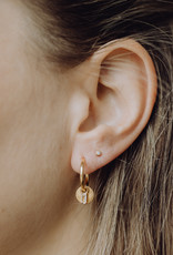 Hoops with Flower ear charms