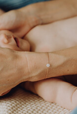 Breast milk- cushion cut gemstone bracelet - breast milk jewelry