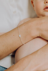 Breast milk- Oval gemstone bracelet - breast milk jewelry