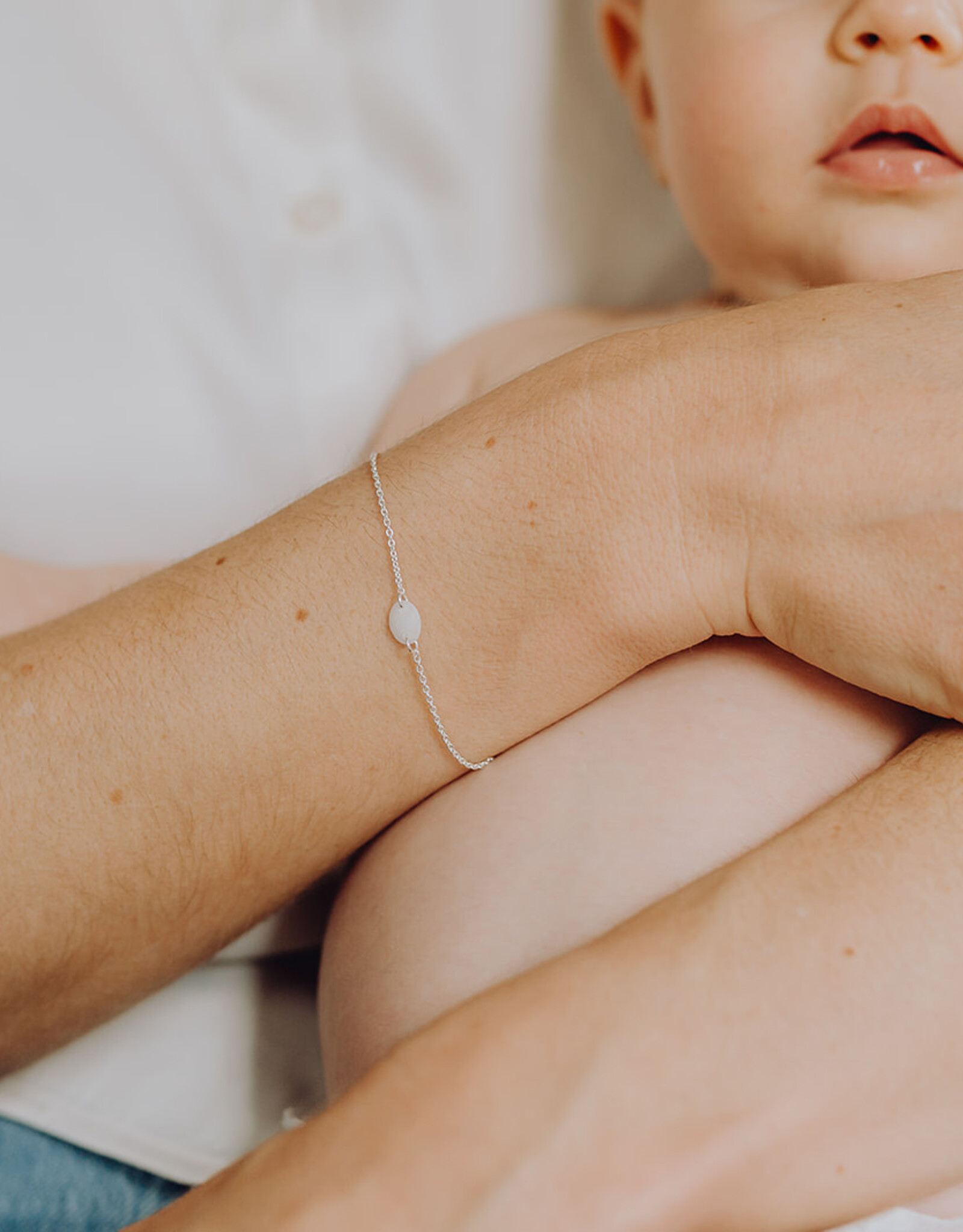 Moedermelk  - Ovale edelsteen armband - moedermelkjuweel