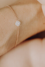 Breast milk- cushion cut gemstone bracelet - breast milk jewelry