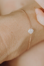 Breast milk- cushion cut gemstone bracelet - breast milk jewelry