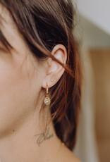 Hoops with Oval Moon ear charms