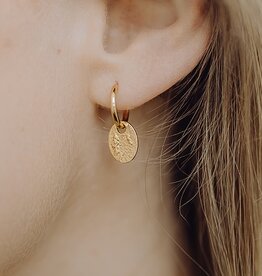 Creolen met Oval Moon ear charms