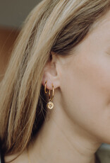 Hoops with Diamond star ear charms