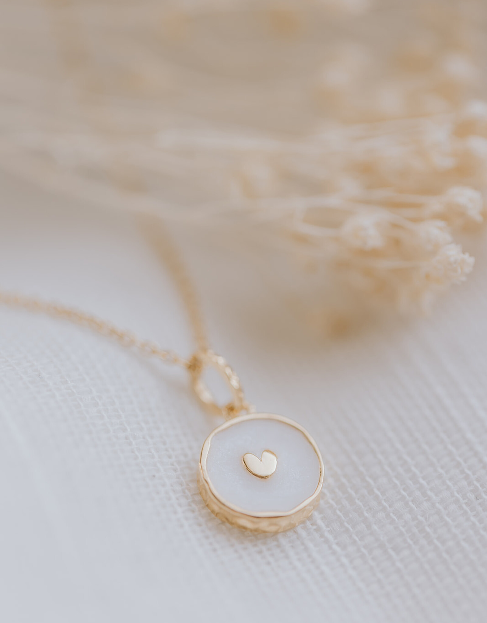 Breastmilk necklace with heart