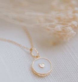 'My heart' breastmilk necklace