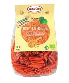 Biologische strozzapreti pasta rode linzen 250g glutenvrij (41371)