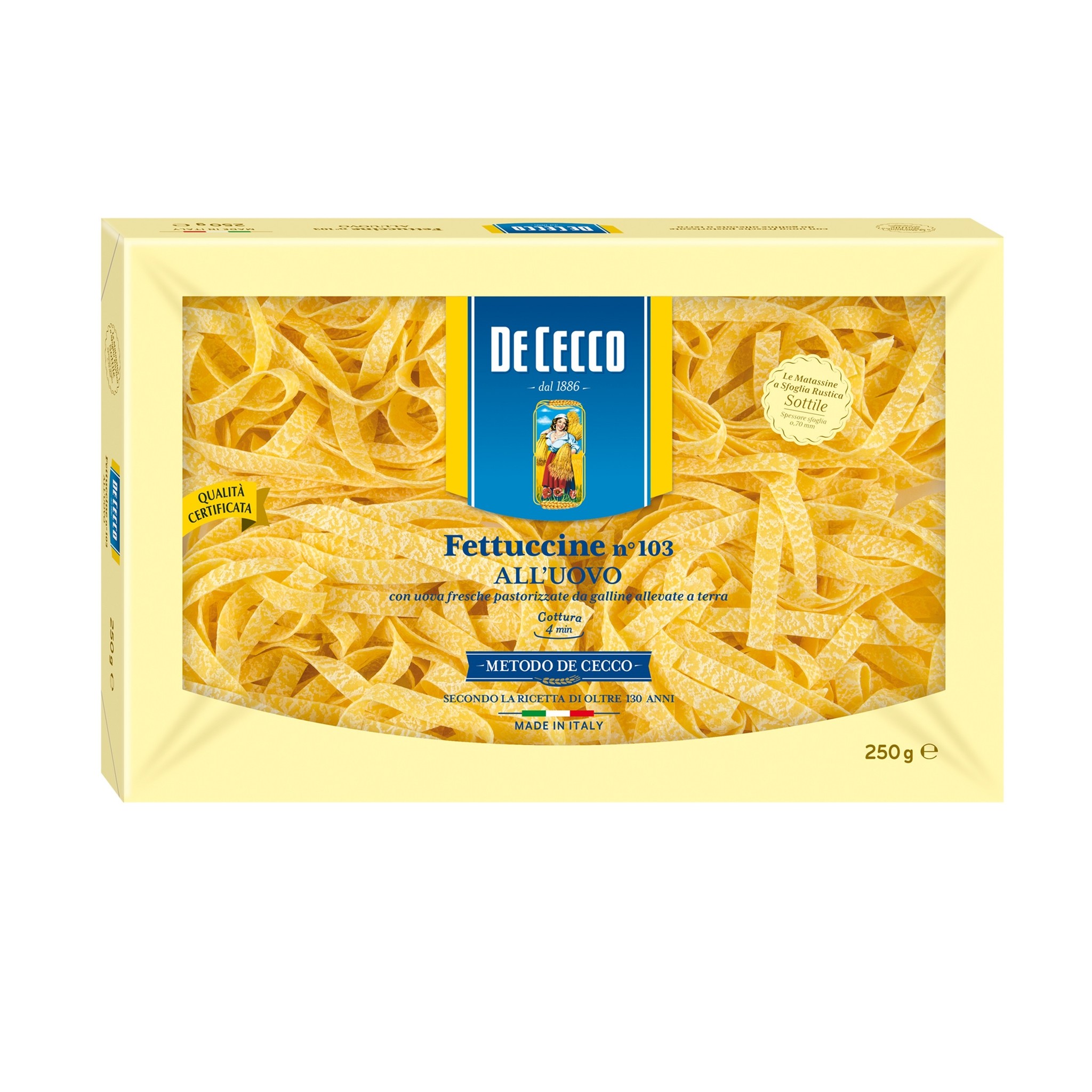 Fettuccine eierpasta no.103 250g De Cecco Momento Gusto