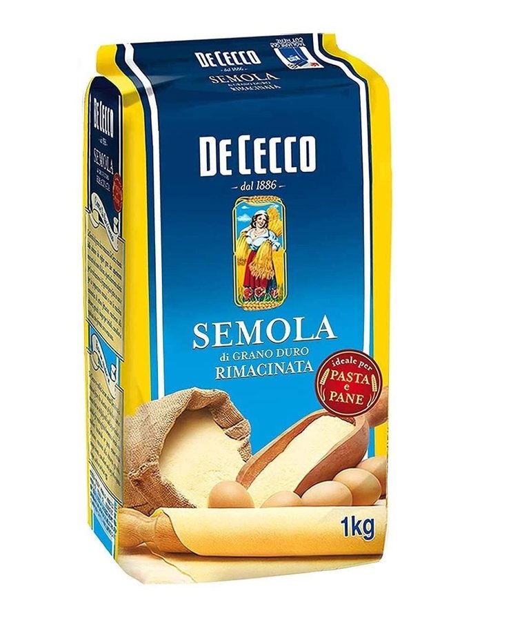 De Cecco Meel van harde tarwegries Rimacinata 1kg (De Cecco)