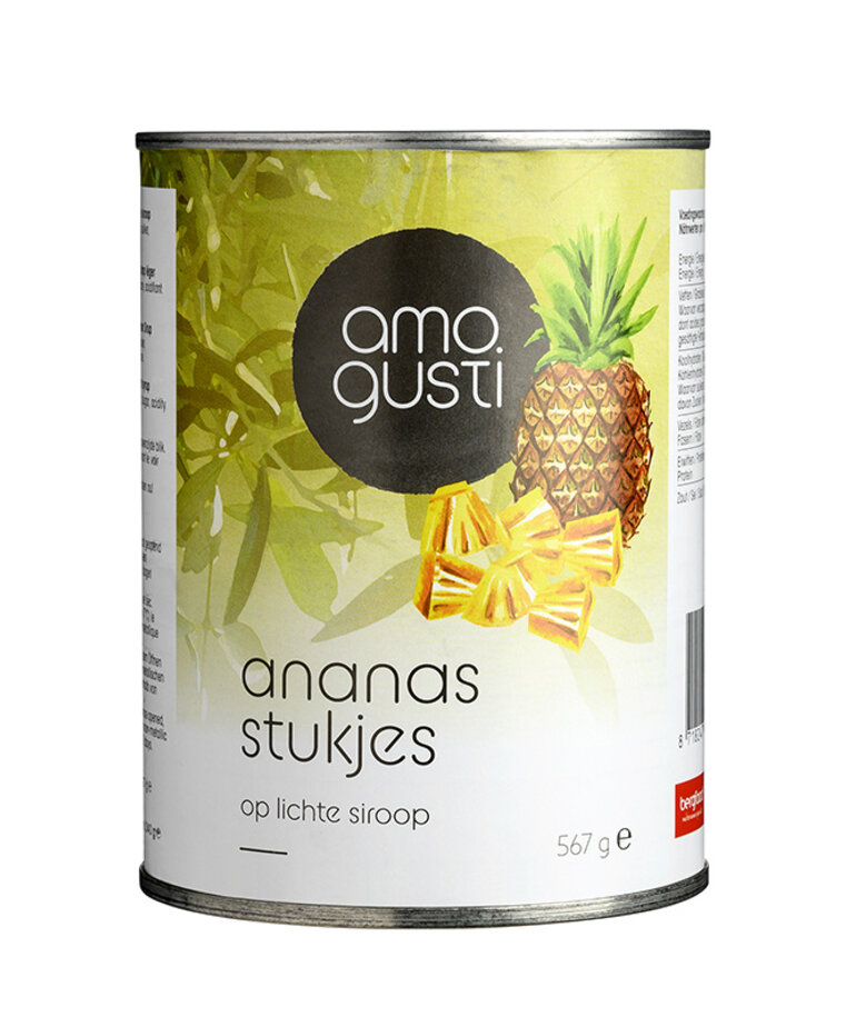 Amogusti Ananas stukjes 1/16 cut 567g  Amogusti