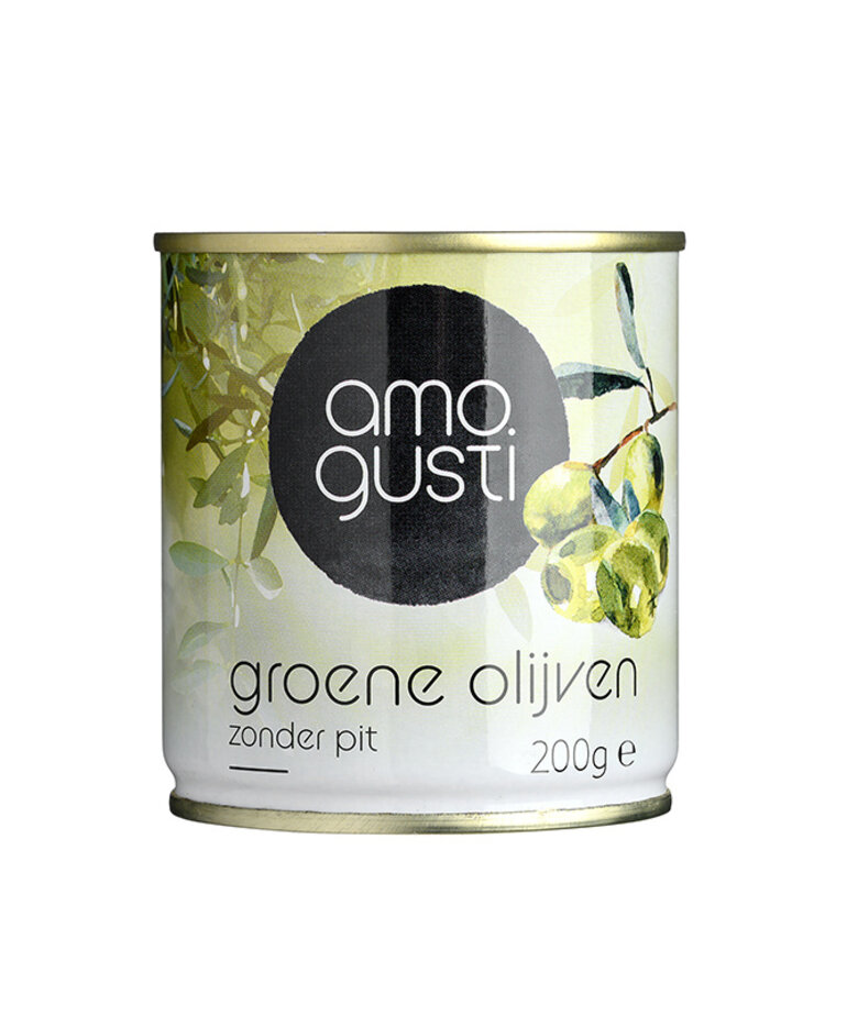 Amogusti Olijven groen zonder pit 200g Amogusti