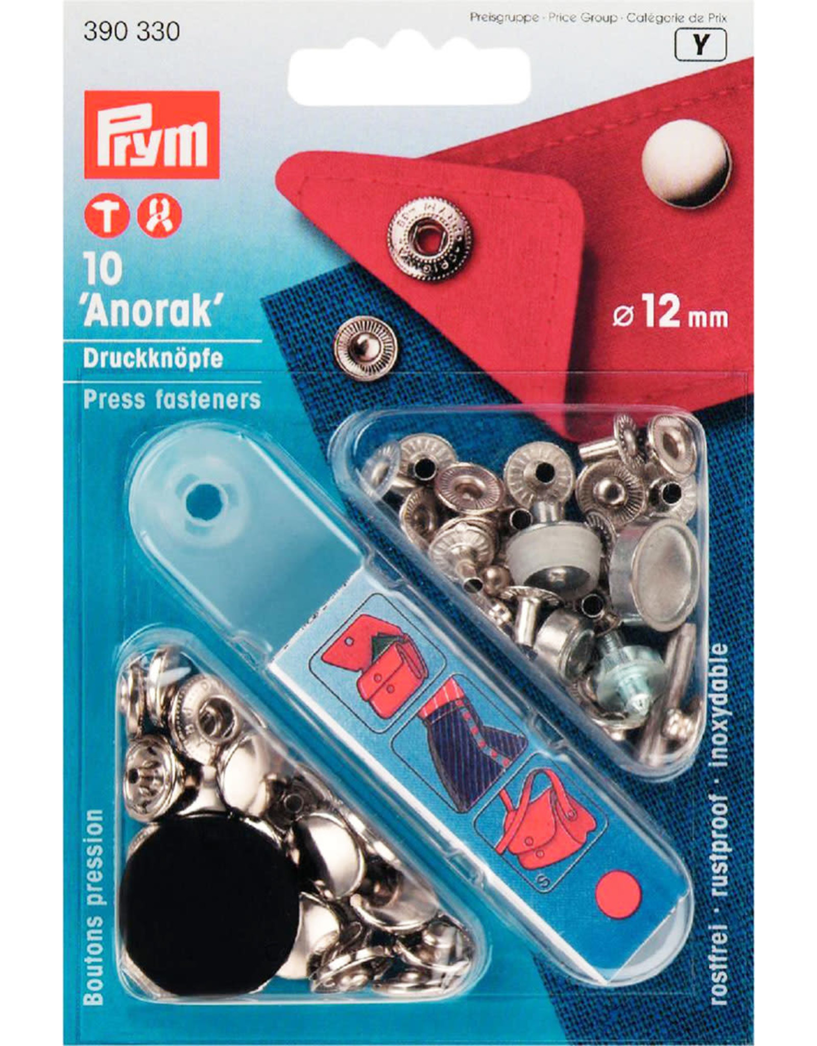 Prym Prym 390.330 - Anorak drukknopen - 12mm - Zilver