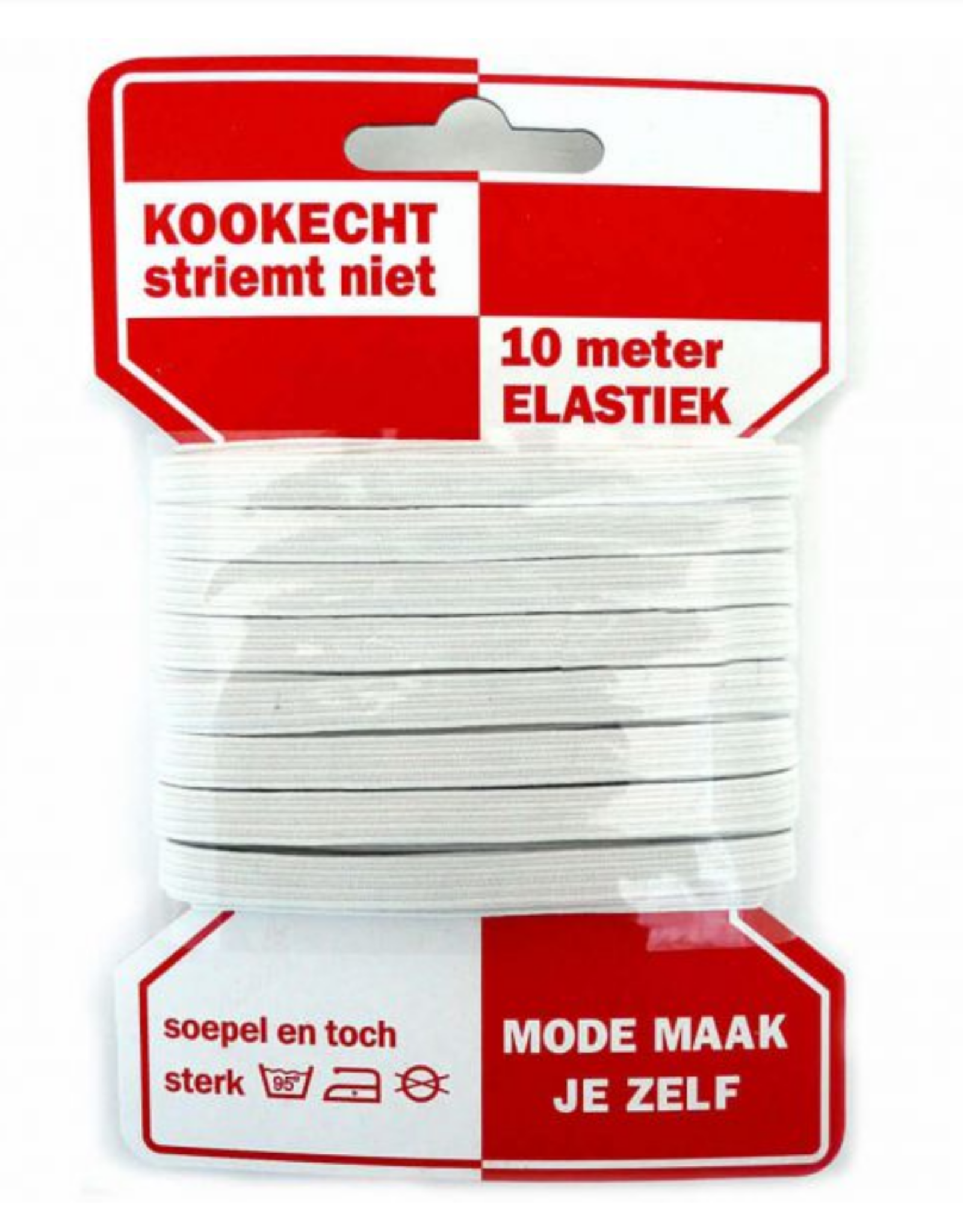 Rode Kaart Elastiek 6mm Wit In T Leerke