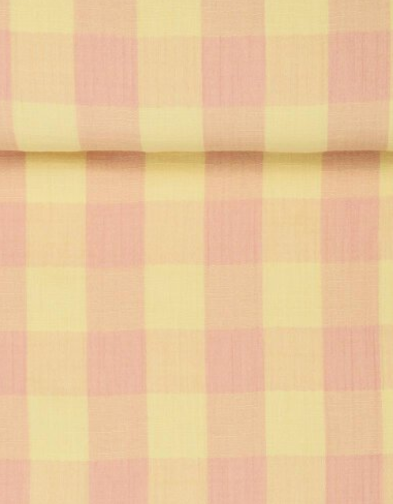 Katia Fabrics Mousseline - Vichy Pink/Yellow