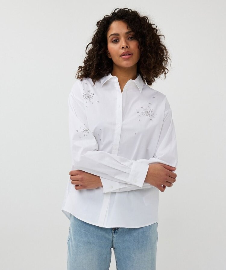 Esqualo SP25.14008 Rhinestone Blouse