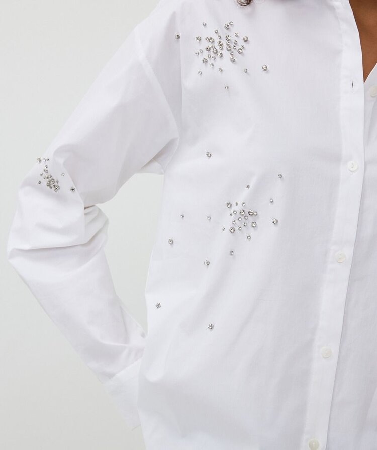 Esqualo SP25.14008 Rhinestone Blouse