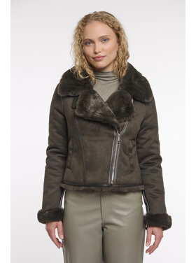 Rino & Pelle Bacia .7002512 faux fur biker jacket