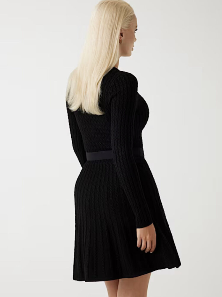 Guess W5BK68Z2YJ2 LS Cable belted dress