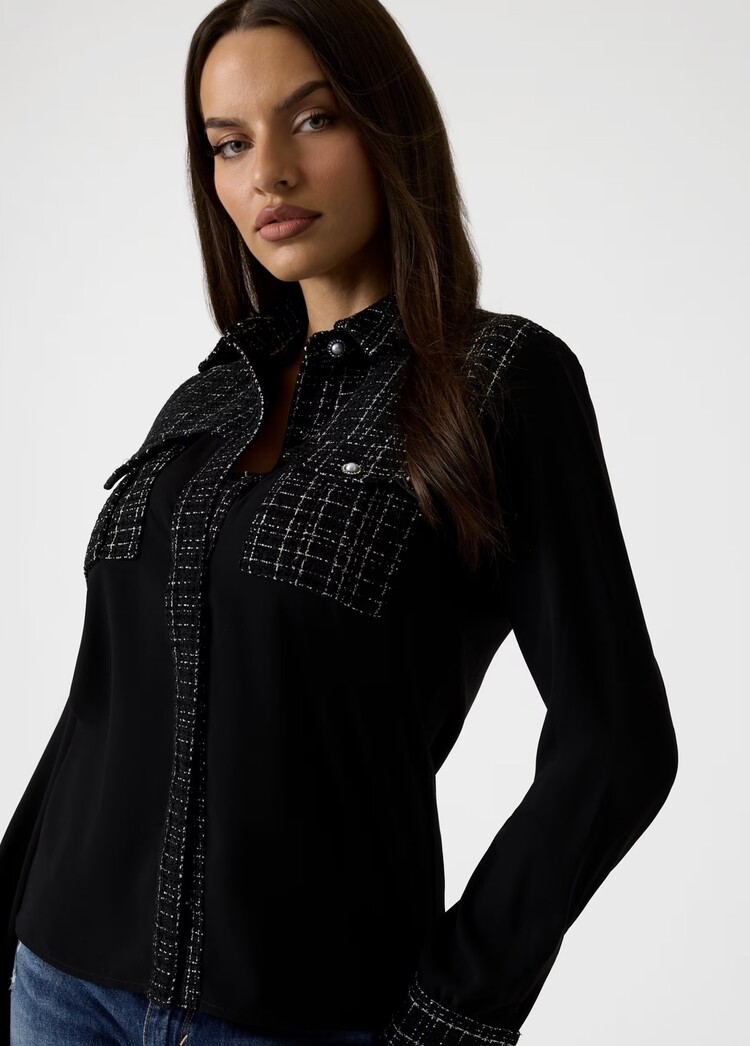 Guess W5BH55W2382 Sandra Mix Tweed shirt