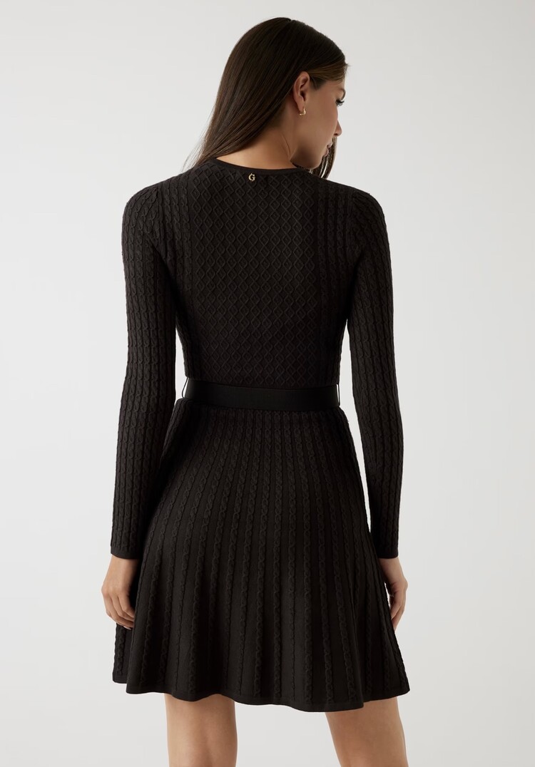Guess W5BK68Z2YJ2 LS Cable belted dress