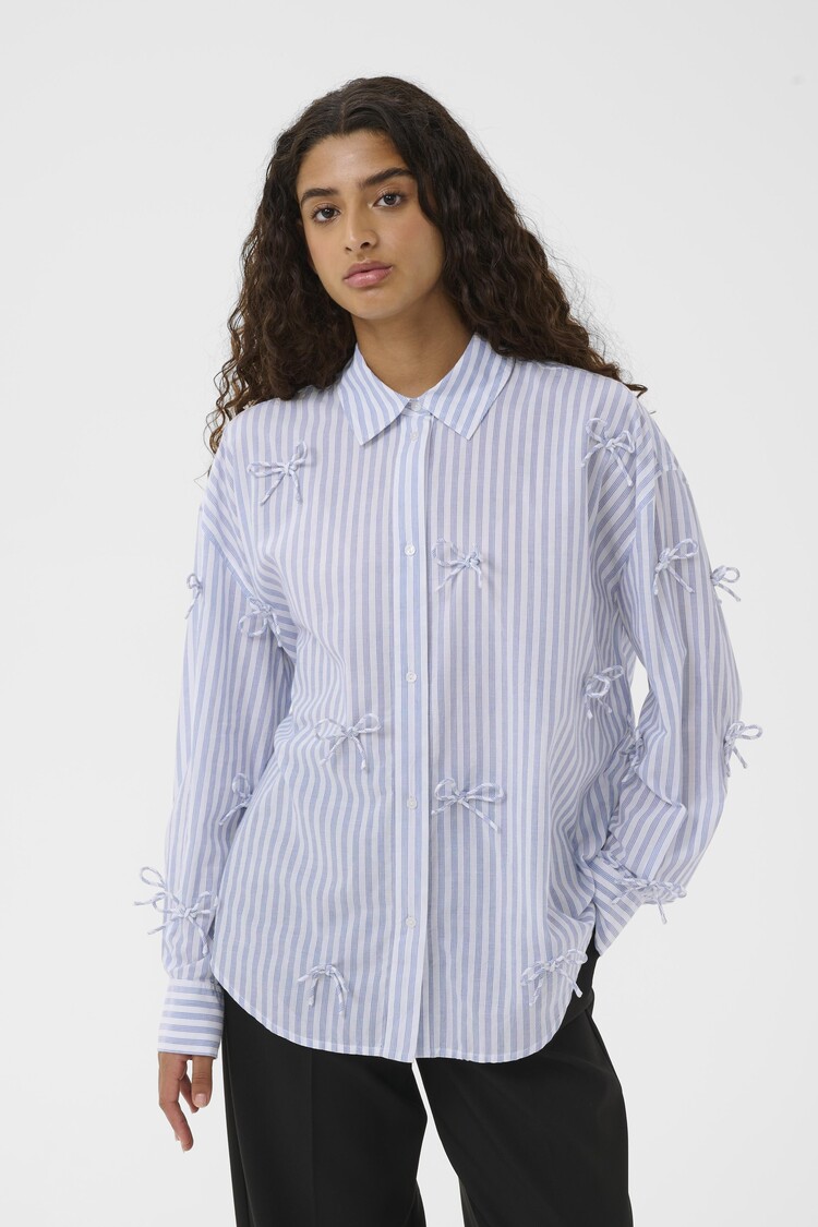 Soaked In Luxury SLJoa Bow Striped shirt
