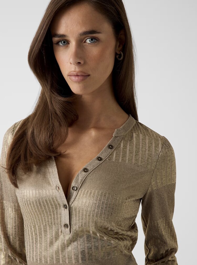 Guess W6RP09KC812 LS marilena Henley top