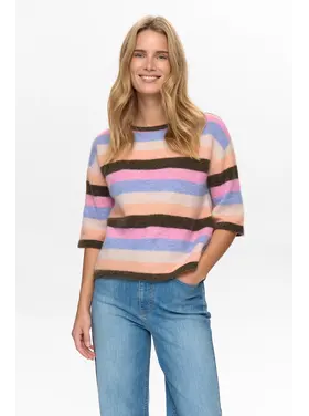 Numph Nuriette Stripy SS Pullover