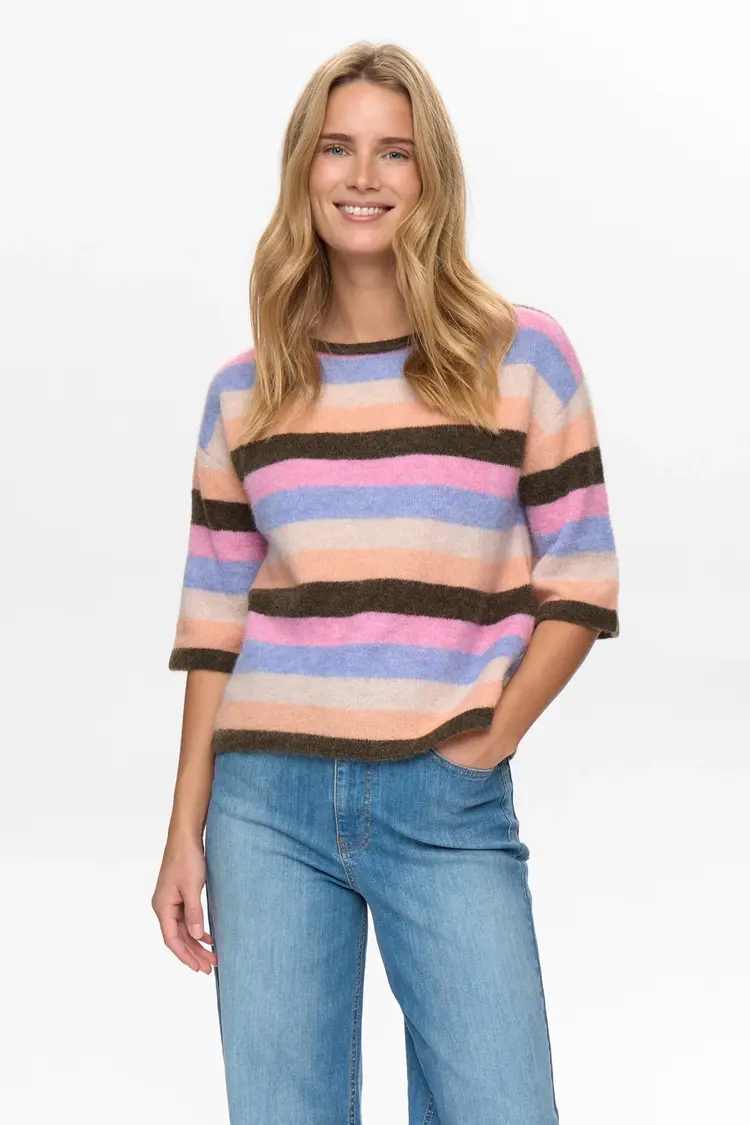Numph Nuriette Stripy SS Pullover