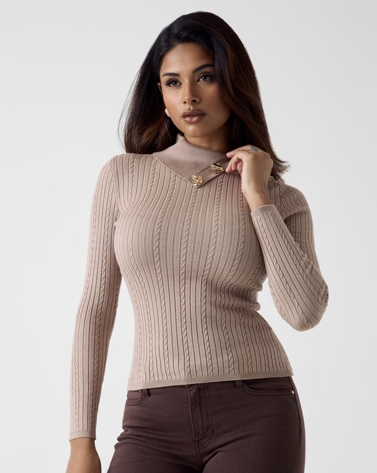 Guess W6RR07Z2YK2 Prsicilla cable rib