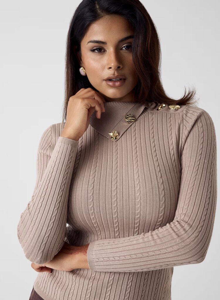 Guess W6RR07Z2YK2 Prsicilla cable rib