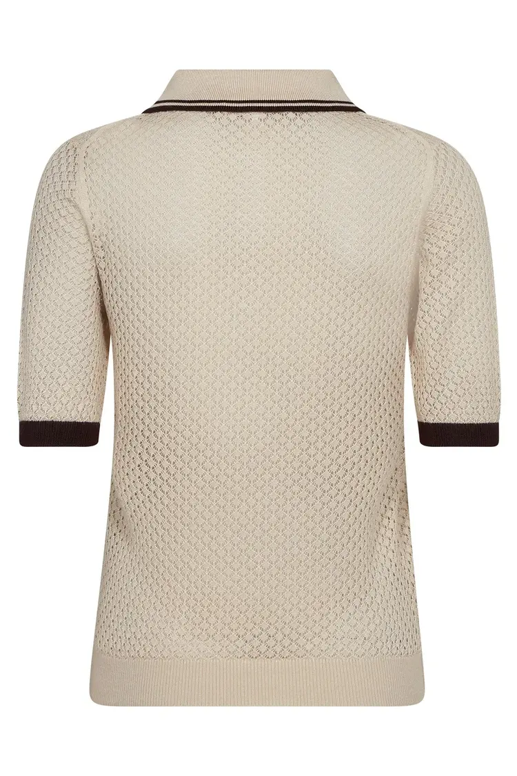 co'couture LueCC pointelle polo knit