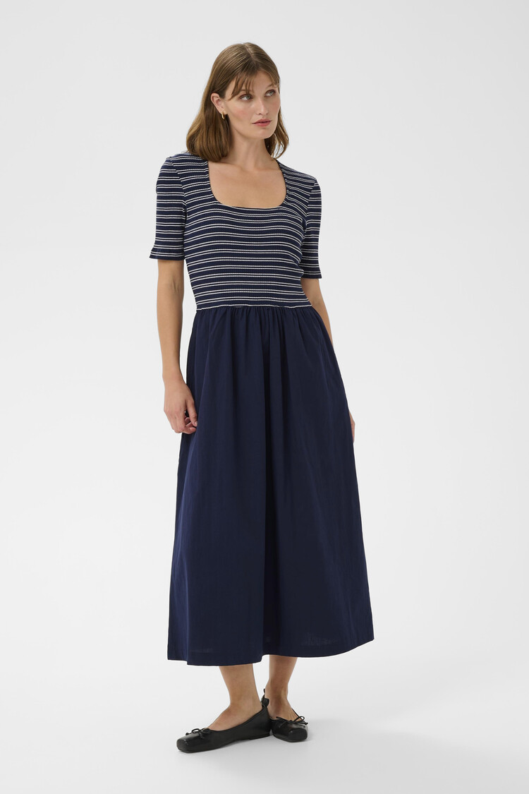 Soaked In Luxury SLSimone Striped Dress SS