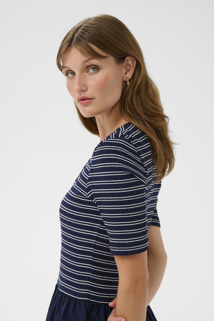 Soaked In Luxury SLSimone Striped Dress SS